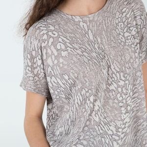 Grey Cheetah Print Top